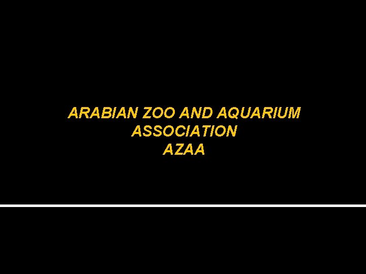 ARABIAN ZOO AND AQUARIUM ASSOCIATION AZAA 