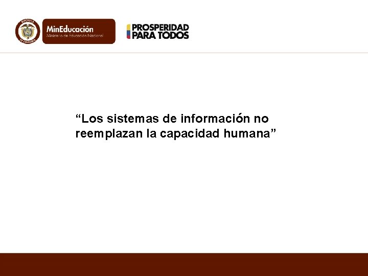 “Los sistemas de información no reemplazan la capacidad humana” 