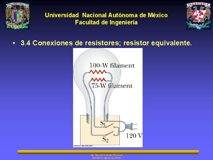 Universidad Nacional Autónoma de México Facultad de Ingeniería • 3. 4 Conexiones de resistores;