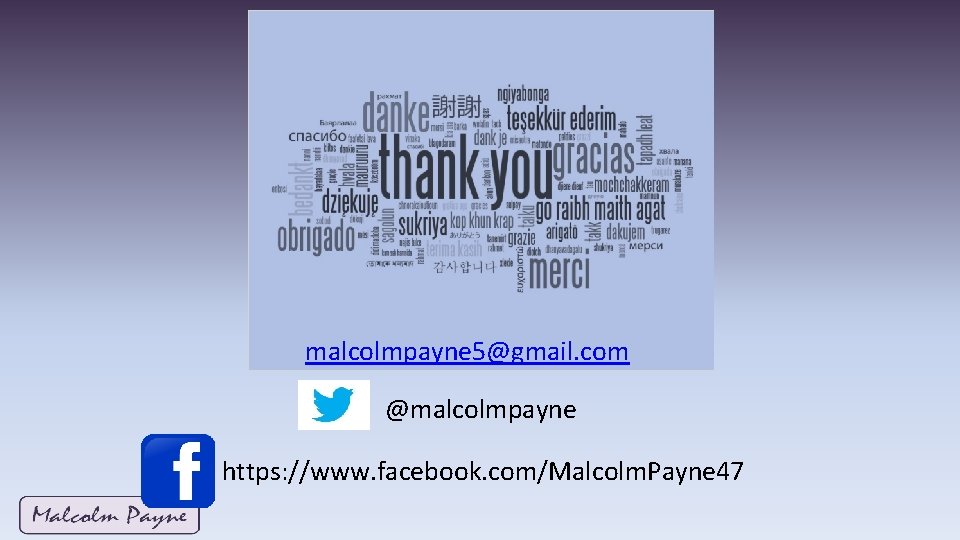 malcolmpayne 5@gmail. com @malcolmpayne https: //www. facebook. com/Malcolm. Payne 47 malcolmpayne 5@gmail. com @malcolmpayne https: //www. facebook. com/Malcolm. Payne 47