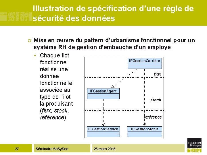 Illustration de spécification d’une règle de sécurité des données ¢ 27 Mise en œuvre