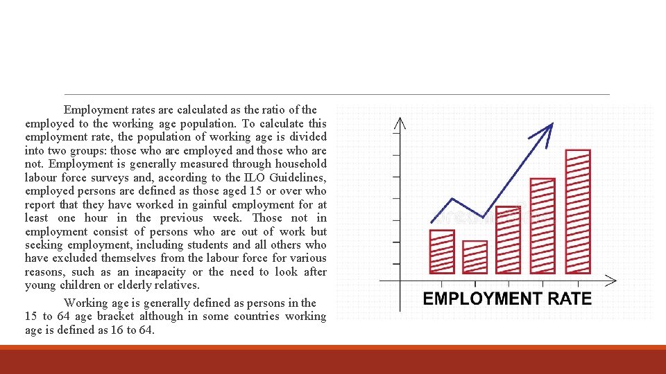 Employment rates are calculated as the ratio of the employed to the working age