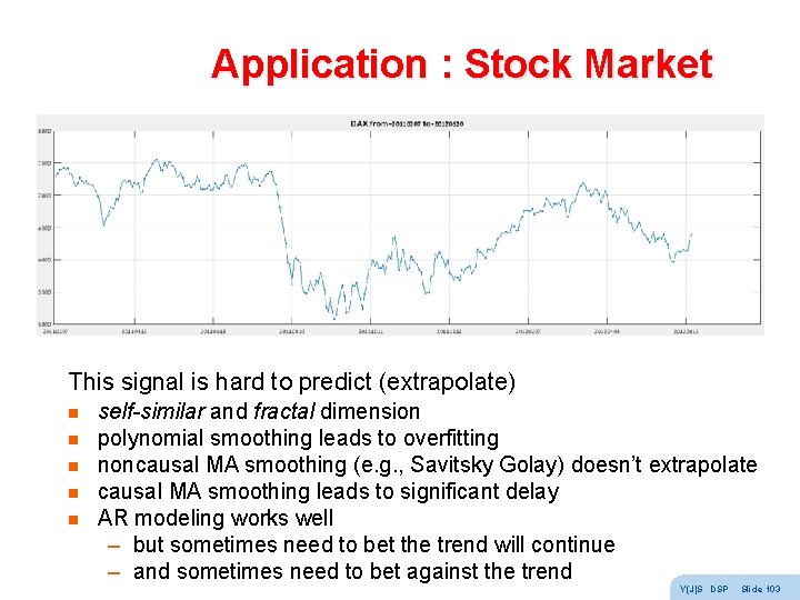 Application : Stock Market This signal is hard to predict (extrapolate) n n n Application : Stock Market This signal is hard to predict (extrapolate) n n n