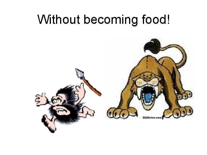 Without becoming food! Without becoming food!
