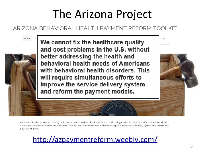 The Arizona Project http: //azpaymentreform. weebly. com/ 12 