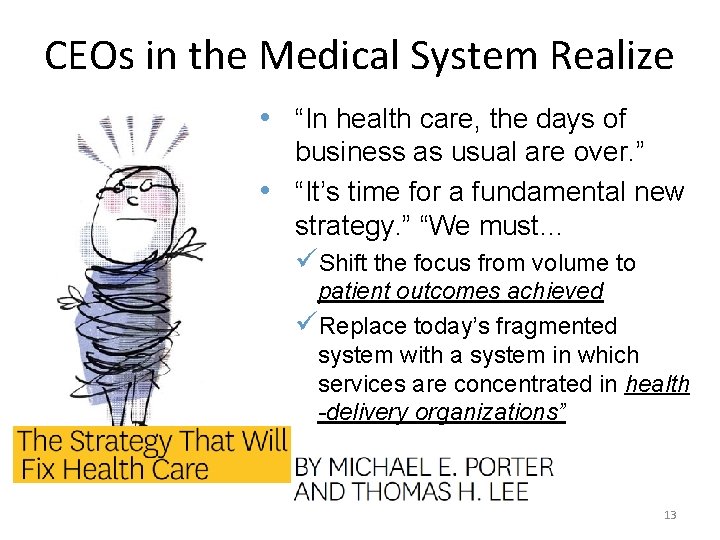 CEOs in the Medical System Realize • “In health care, the days of business