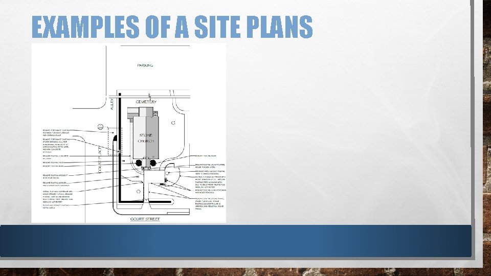 EXAMPLES OF A SITE PLANS EXAMPLES OF A SITE PLANS