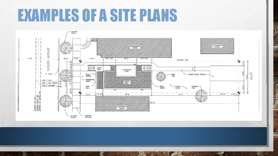 EXAMPLES OF A SITE PLANS EXAMPLES OF A SITE PLANS