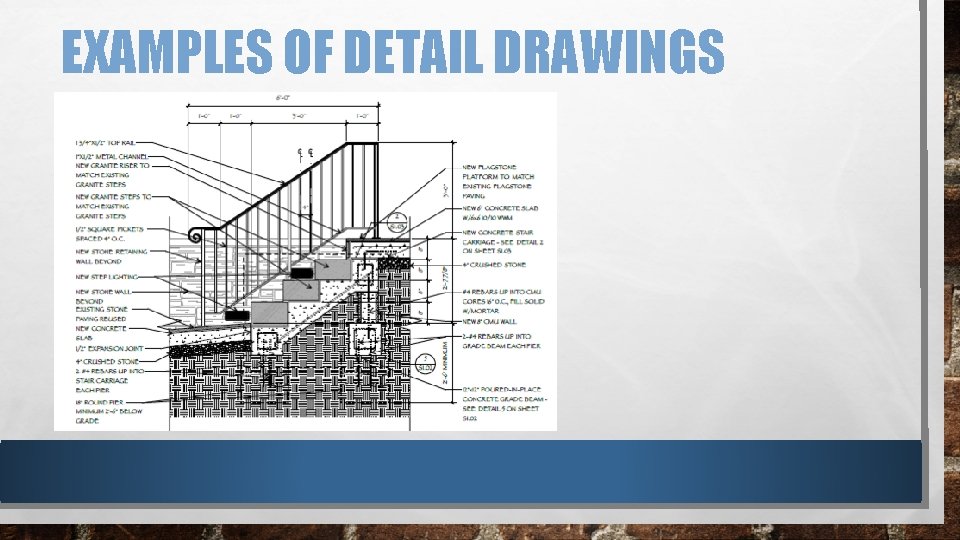 EXAMPLES OF DETAIL DRAWINGS EXAMPLES OF DETAIL DRAWINGS