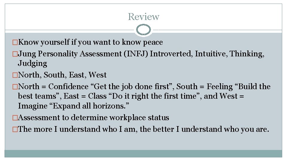 North south east west personality
