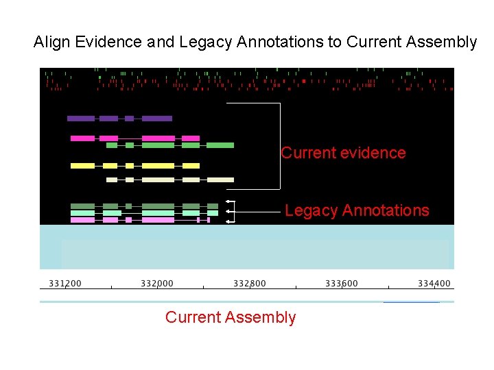 Align Evidence and Legacy Annotations to Current Assembly Current evidence Legacy Annotations Current Assembly