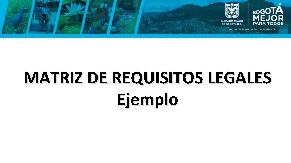 MATRIZ DE REQUISITOS LEGALES Ejemplo MATRIZ DE REQUISITOS LEGALES Ejemplo