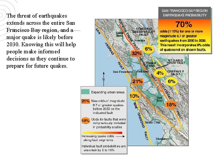 The threat of earthquakes extends across the entire San Francisco Bay region, and a