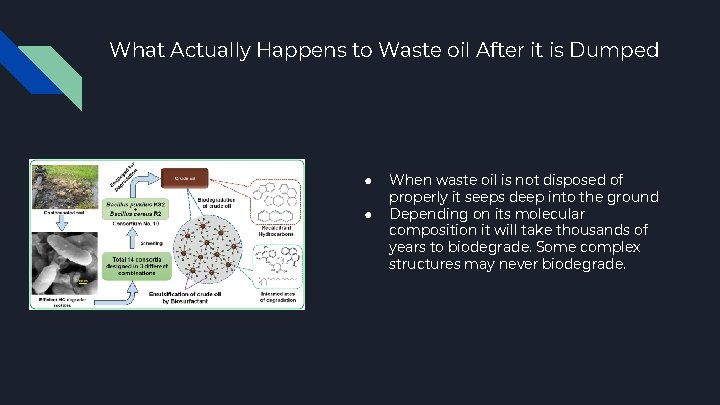 What Actually Happens to Waste oil After it is Dumped ● ● When waste