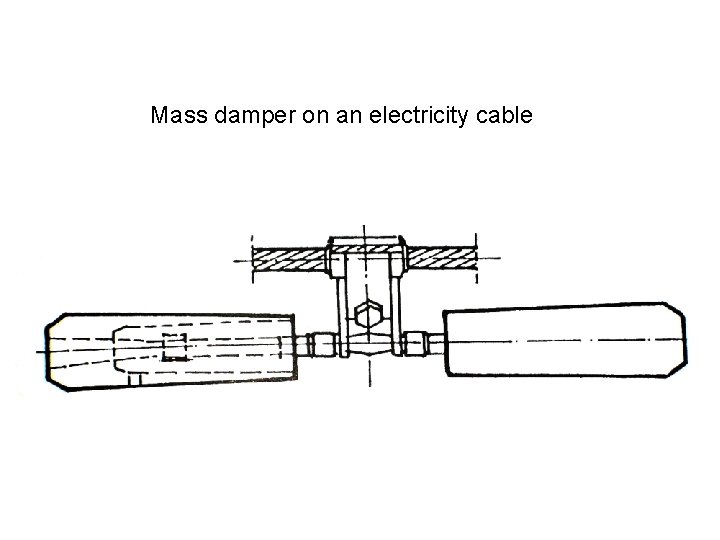 Mass damper on an electricity cable 