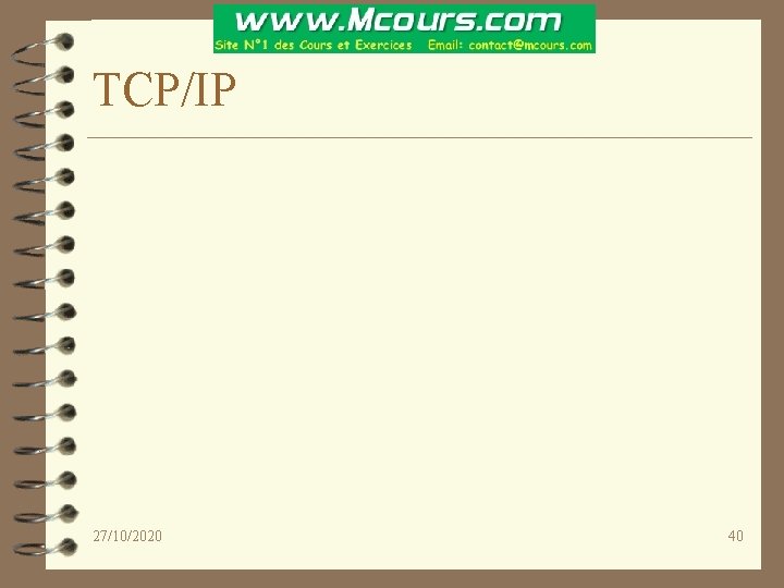 TCP/IP 27/10/2020 40 