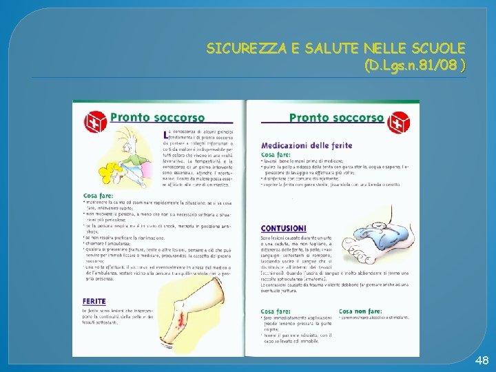SICUREZZA E SALUTE NELLE SCUOLE (D. Lgs. n. 81/08 ) 48 