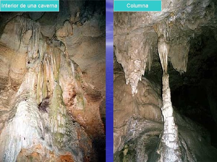 Interior de una caverna Columna Interior de una caverna Columna