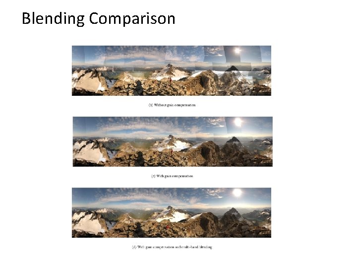 Blending Comparison Blending Comparison