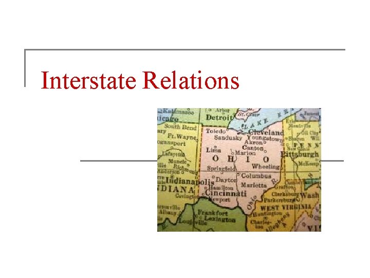 Interstate Relations 