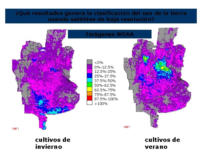 ¿Qué resultados genera la clasificación del uso de la tierra usando satélites de baja