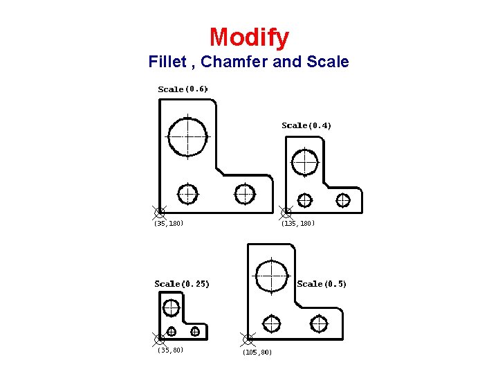 Modify Fillet , Chamfer and Scale 