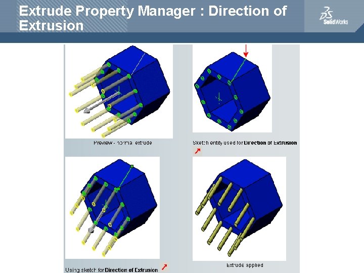 Extrude Property Manager : Direction of Extrusion 