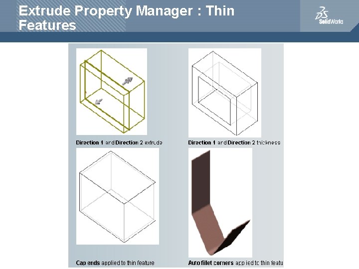 Extrude Property Manager : Thin Features 