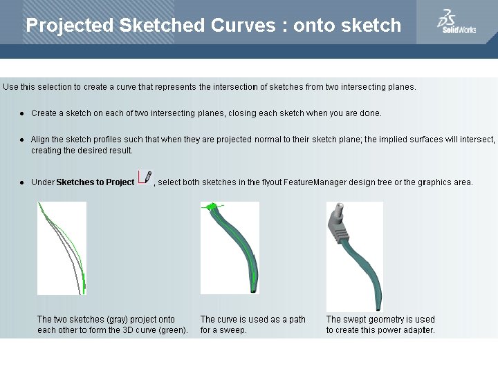 Projected Sketched Curves : onto sketch 