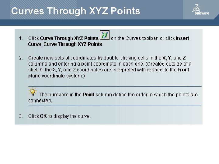Curves Through XYZ Points 