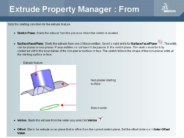 Extrude Property Manager : From 