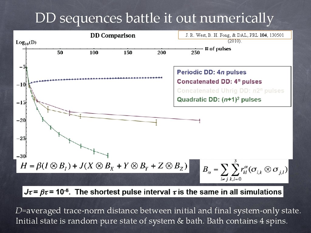 DD sequences battle it out numerically J. R. West, B. H. Fong, & DAL, DD sequences battle it out numerically J. R. West, B. H. Fong, & DAL,