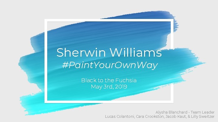 Sherwin Williams #Paint. Your. Own. Way Black to the Fuchsia May 3 rd, 2019