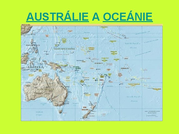 AUSTRÁLIE A OCEÁNIE 