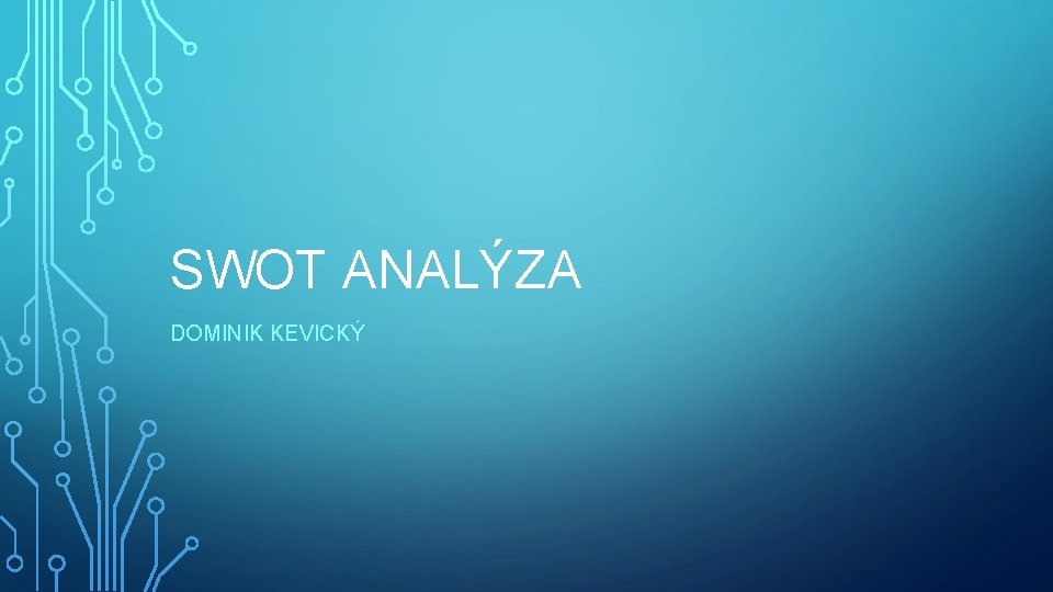 SWOT ANALÝZA DOMINIK KEVICKÝ 