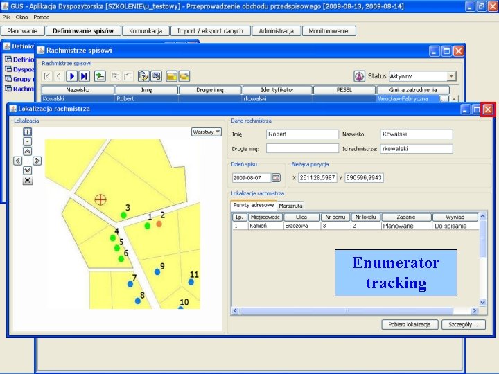 Enumerator tracking 