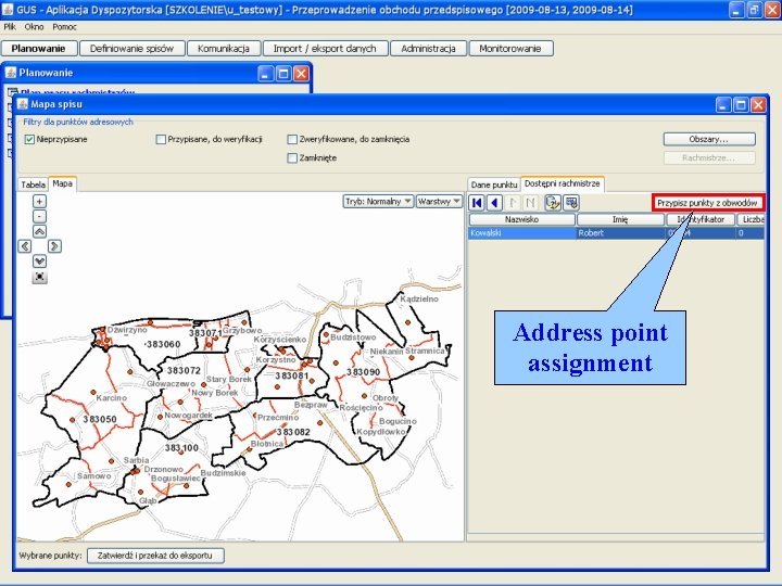 Address point assignment 