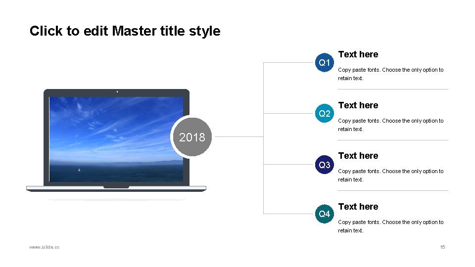 Click to edit Master title style Q 1 Text here Copy paste fonts. Choose