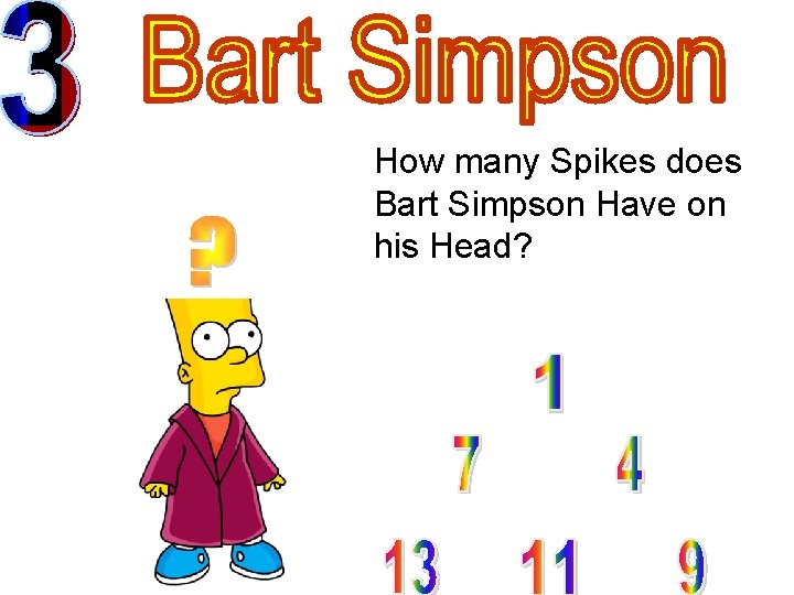 How many Spikes does Bart Simpson Have on his Head? 