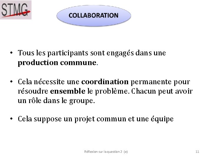 • Tous les participants sont engagés dans une production commune. • Cela nécessite • Tous les participants sont engagés dans une production commune. • Cela nécessite
