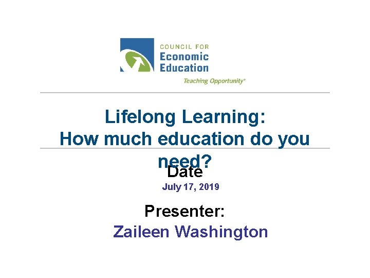 Lifelong Learning How much education do you need