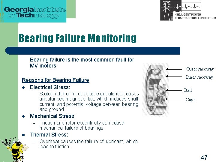 Bearing Failure Monitoring Bearing failure is the most common fault for MV motors. Reasons