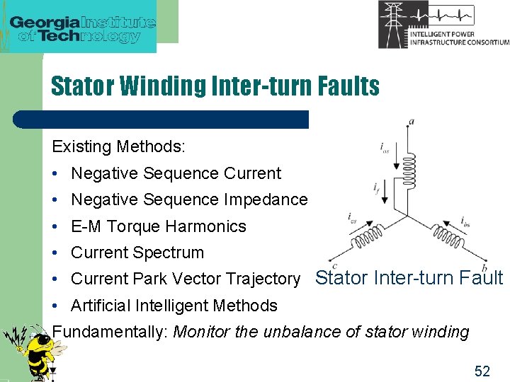 Stator Winding Inter-turn Faults Existing Methods: • Negative Sequence Current • Negative Sequence Impedance