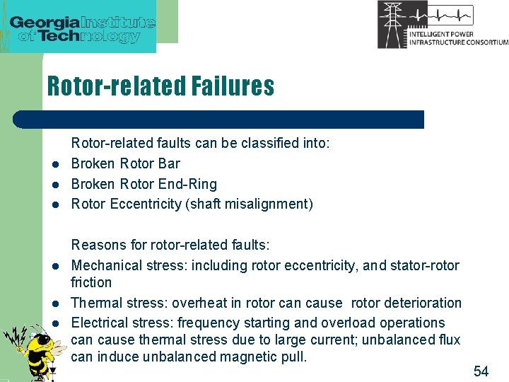 Rotor-related Failures l l l Rotor-related faults can be classified into: Broken Rotor Bar