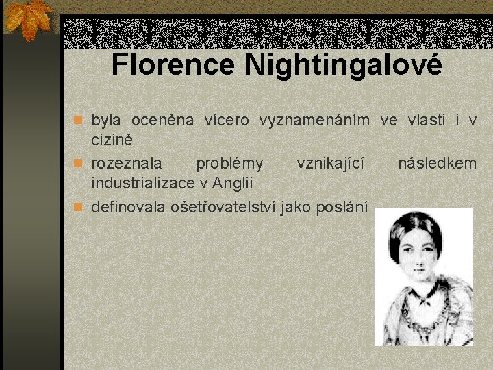 Florence Nightingalové n byla oceněna vícero vyznamenáním ve vlasti i v cizině n rozeznala