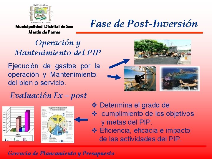 Municipalidad Distrital de San Martín de Porres Fase de Post-Inversión Operación y Mantenimiento del