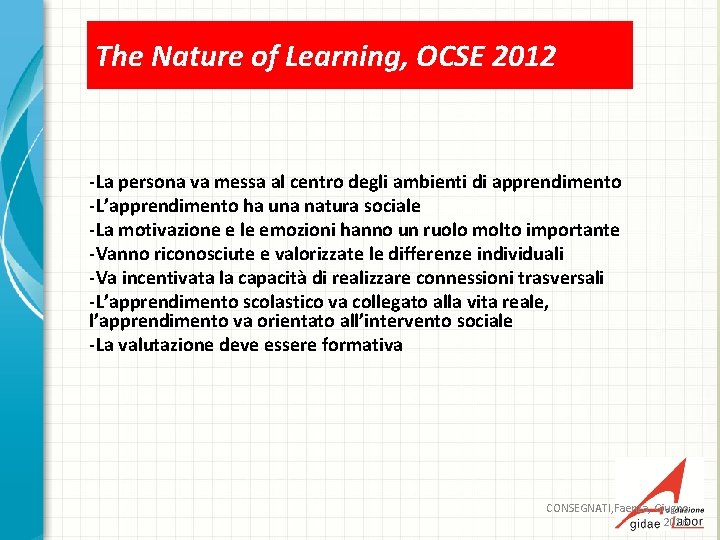 The Nature of Learning, OCSE 2012 -La persona va messa al centro degli ambienti