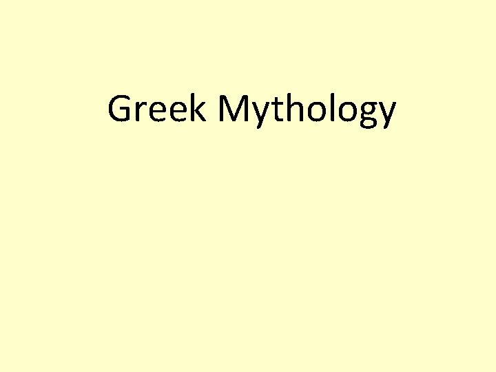 Greek Mythology 