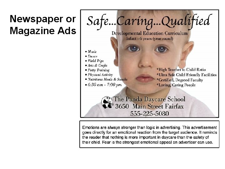 Newspaper or Magazine Ads 