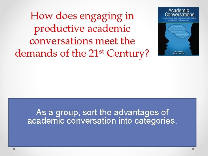 How does engaging in productive academic conversations meet the demands of the 21 st